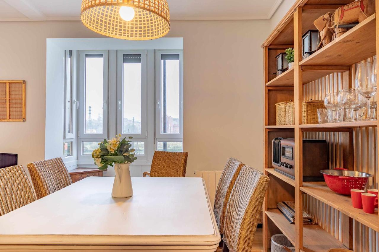 Apartamento Kuia Con Vistas Frontales A La Ria De Bilbao Cerca Del Metro Erandio Exterior foto